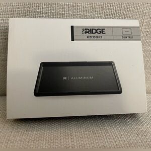 SOLD!! THE RIDGE Wallet Accessories Rectangular Black Aluminum COIN TRAY w/ Box